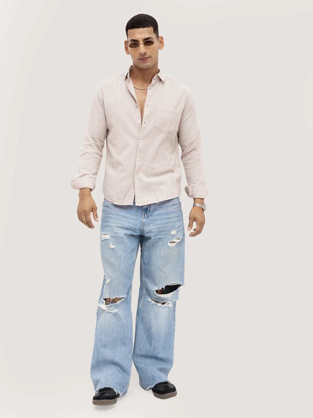 Soft Dune Premium Summer Essential Seersucker Shirt