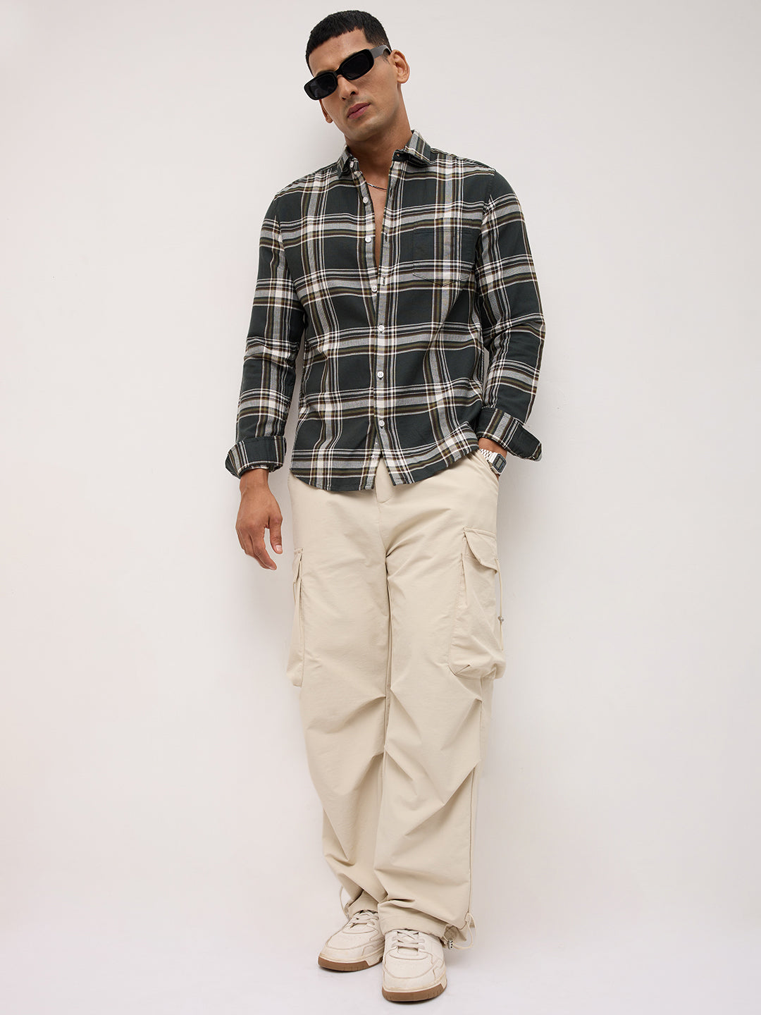 Emerald Green Statement Casual Check Shirt