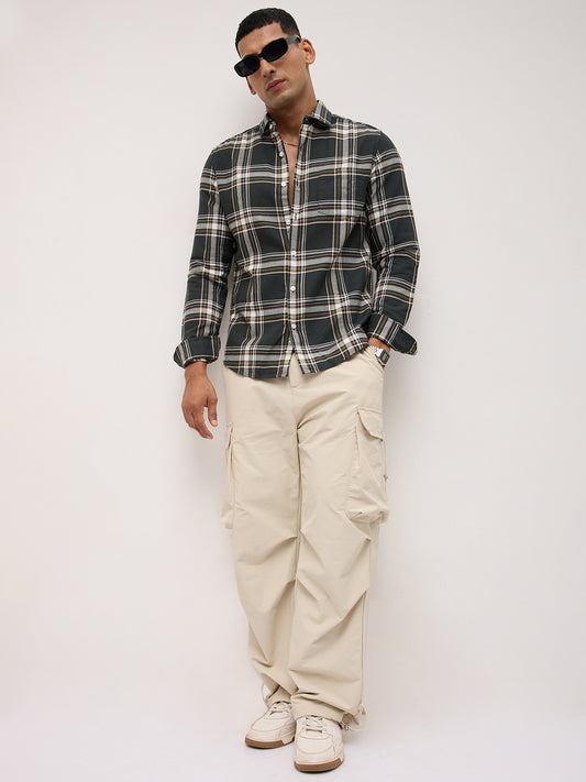 Emerald Green Statement Casual Check Shirt