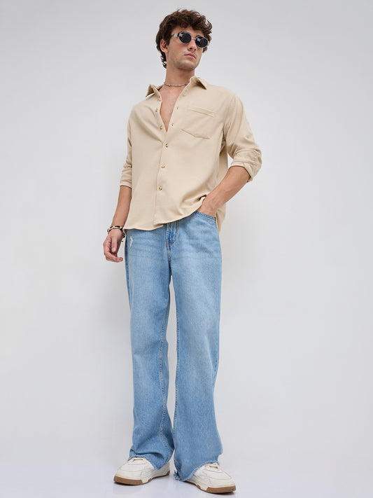 Beige Premium City Coastline Casual Shirt