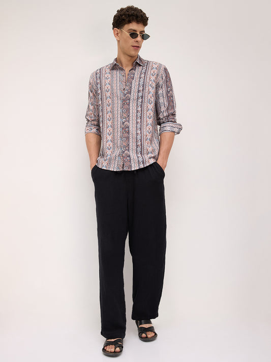 Multicolor Paisley Creased Shirt