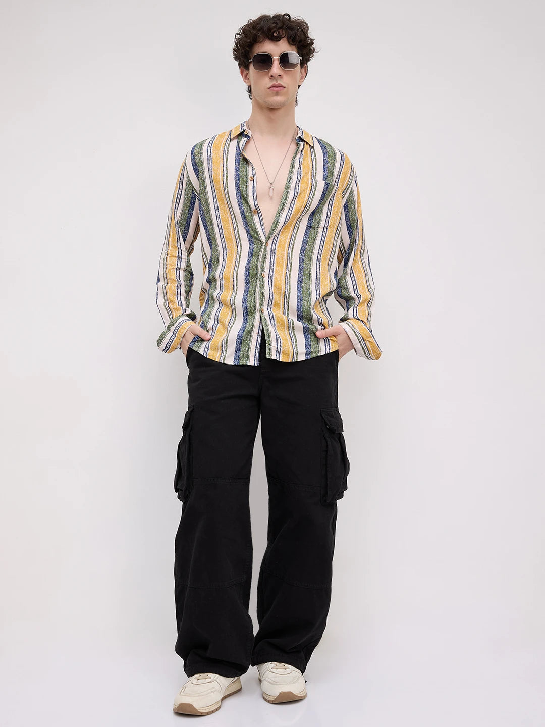 Multicolor Giclée Stripe Shirt