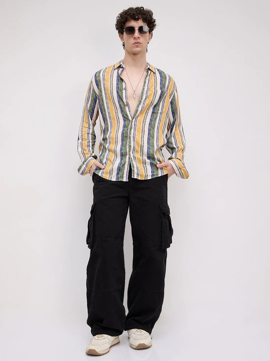 Multicolor Giclée Stripe Shirt