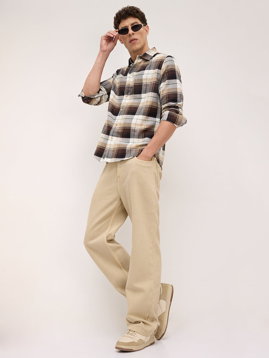 Multicolor Plaid Checks Shirt