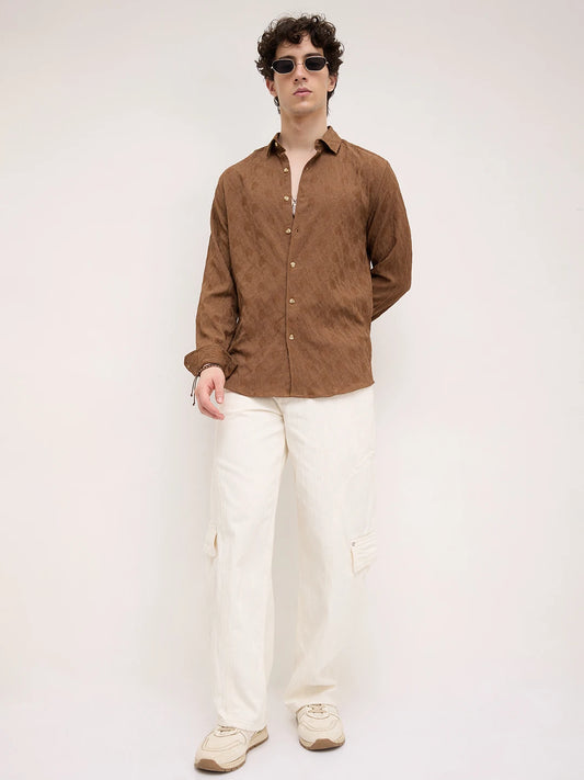 Sunsoil Floral Embossed Shirt