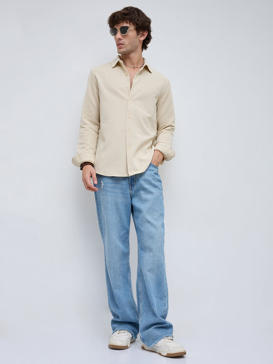 Cream Elite Artisan Linear Shirt
