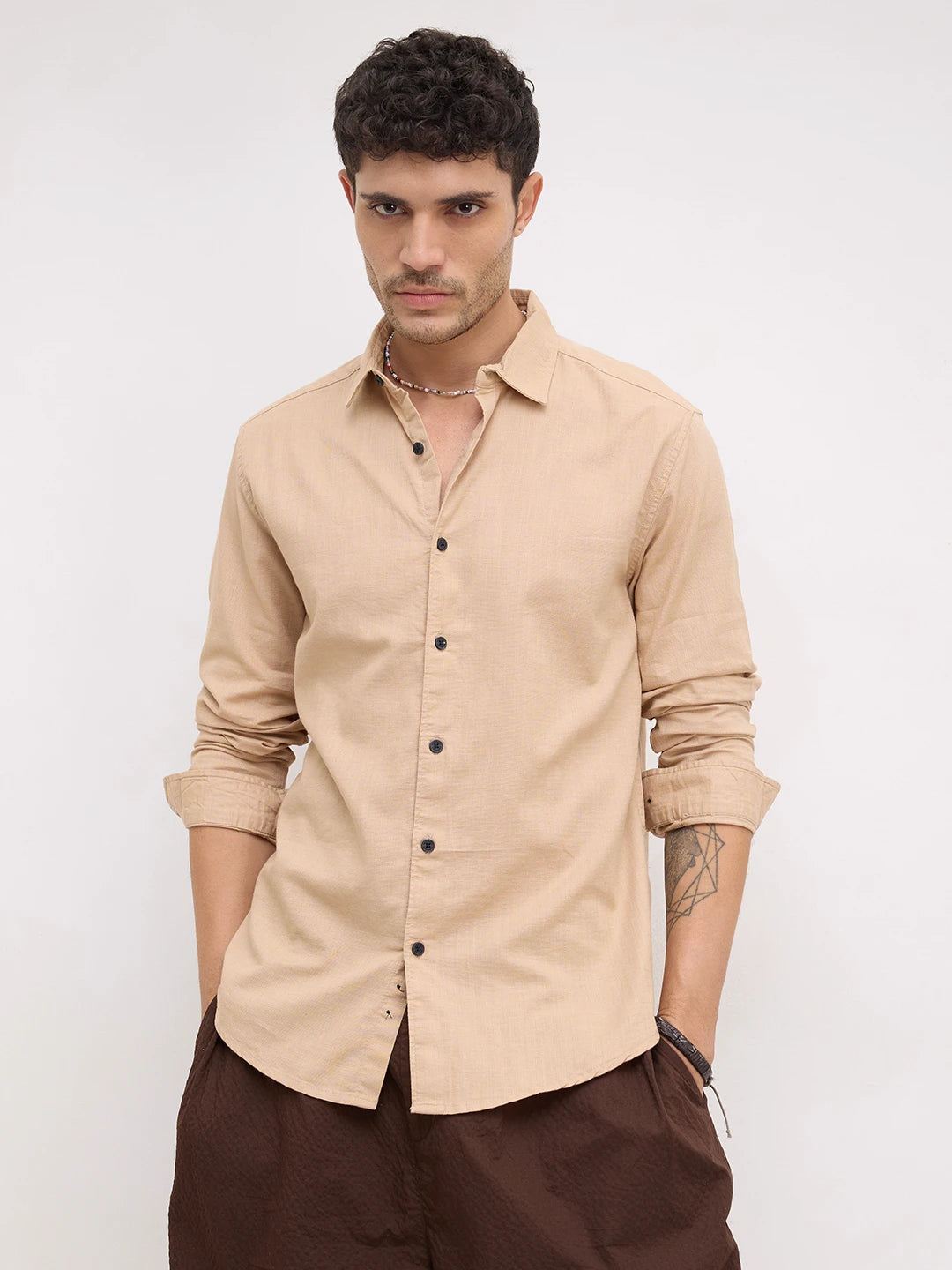 British Tan Beige Everyday Shirt