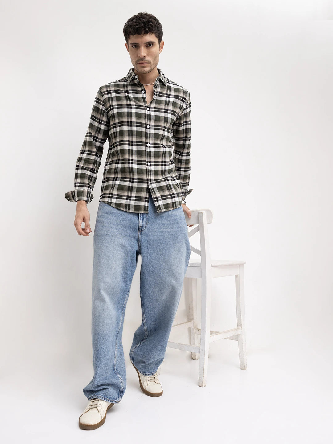 Classic Forest Green Plaid Checks Shirt