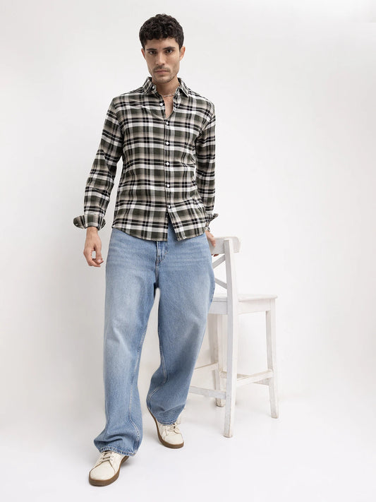 Classic Forest Green Plaid Checks Shirt