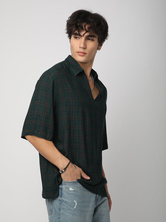 Sacramento Tattersall Checkered Oversized Polo Shirt