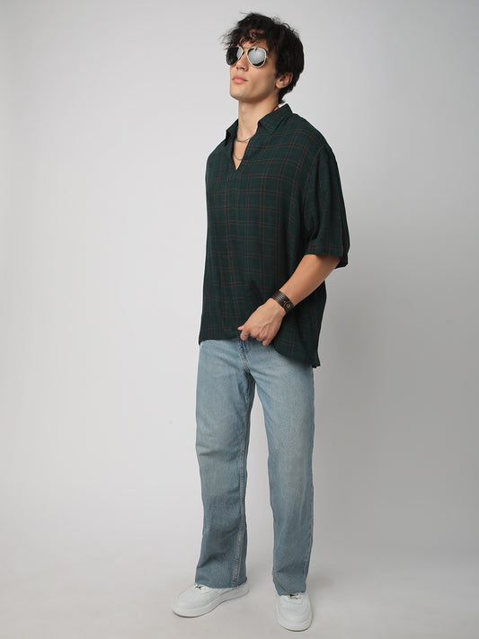 Sacramento Tattersall Checkered Oversized Polo Shirt