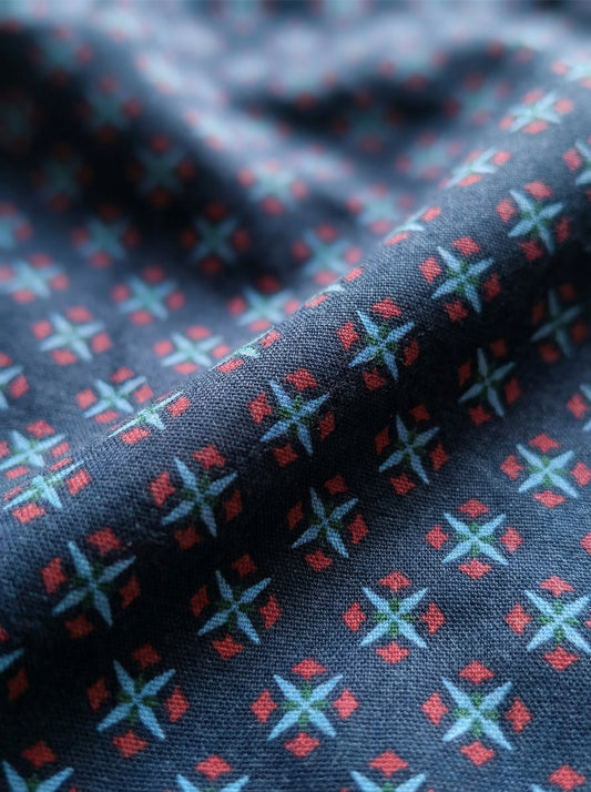 Indigo Dye Geometric & Island Vibe Basketball Print Boxers