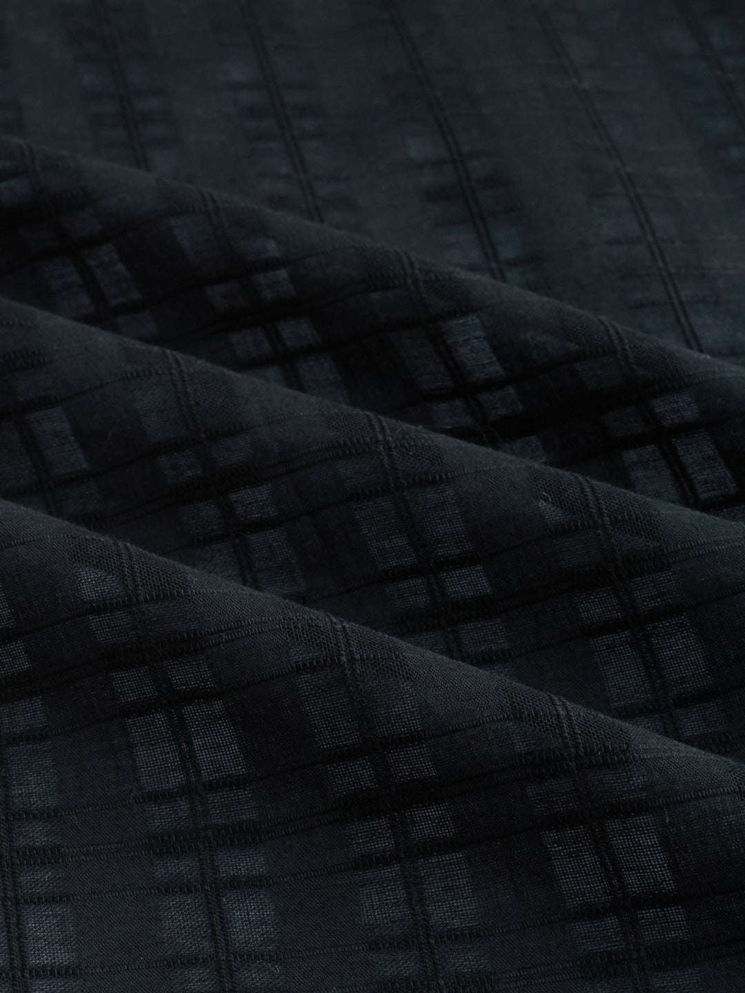 Metal Black Textured Checks Shirt