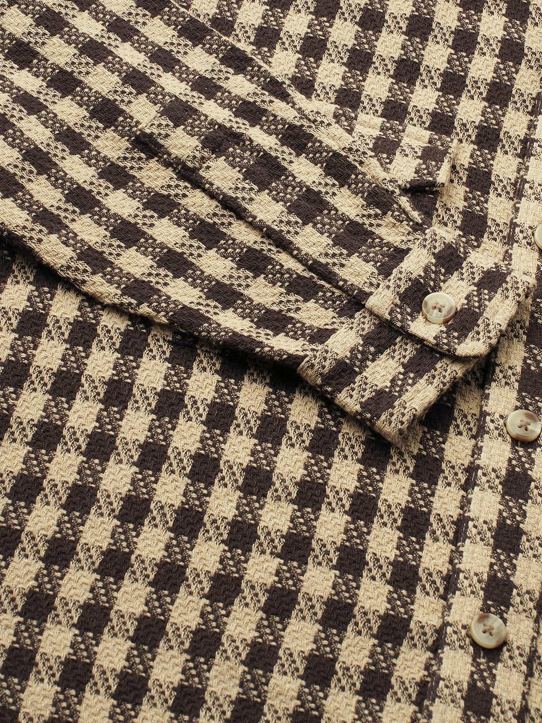 Cedar Brown Checks Double Flap Pocket Overshirt