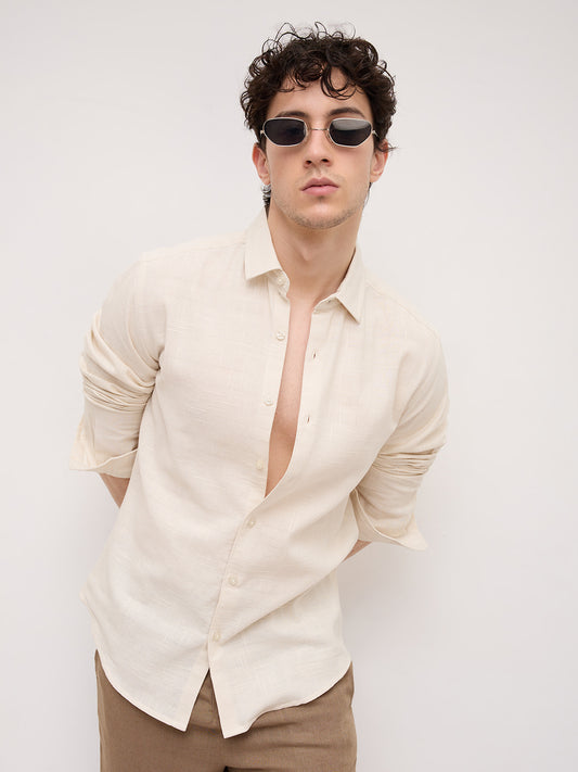 Off-White Crossgrain Micro Textured Shirt