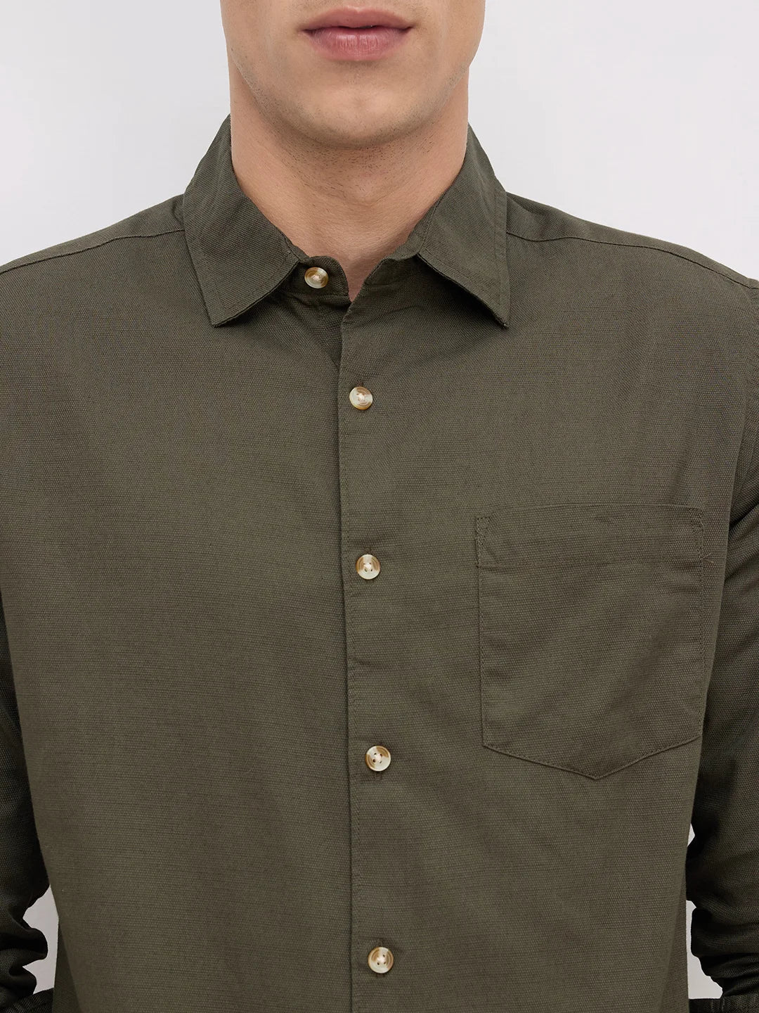 Forest Olive Fineweave Everyday Shirt