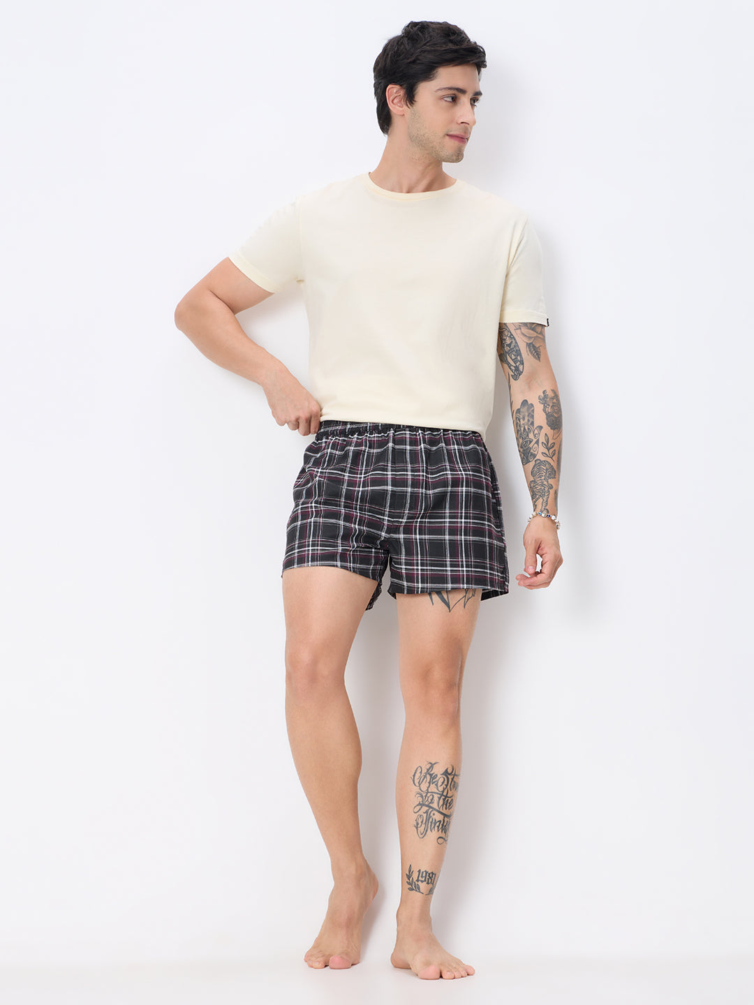 Black & White Checks Boxers