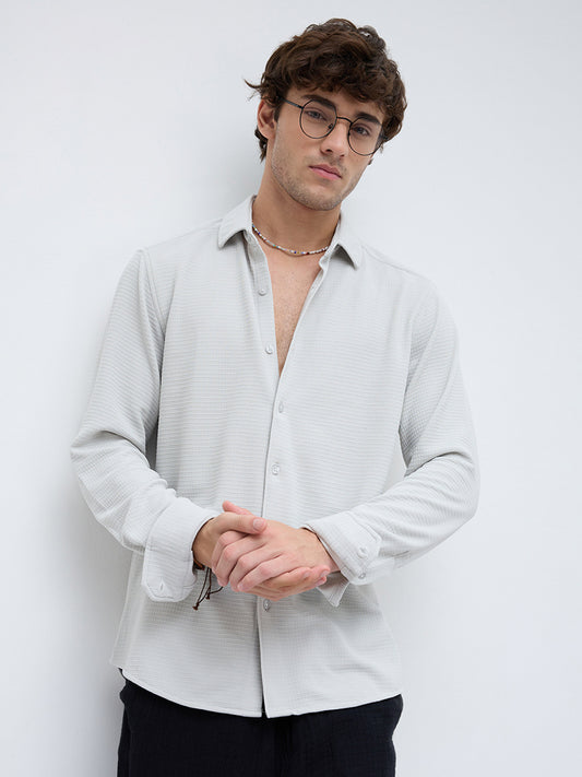 Greystone Waffle Textured Knitted Shirt