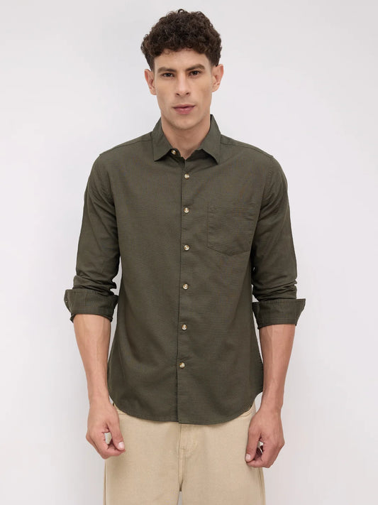 Forest Olive Fineweave Everyday Shirt