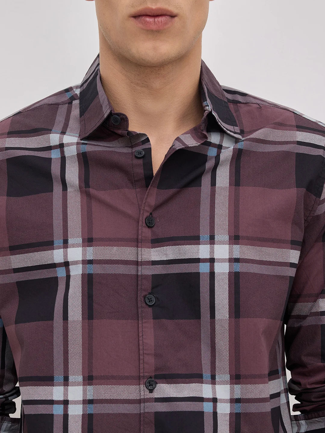 Pecan Brown Checkered Shirt