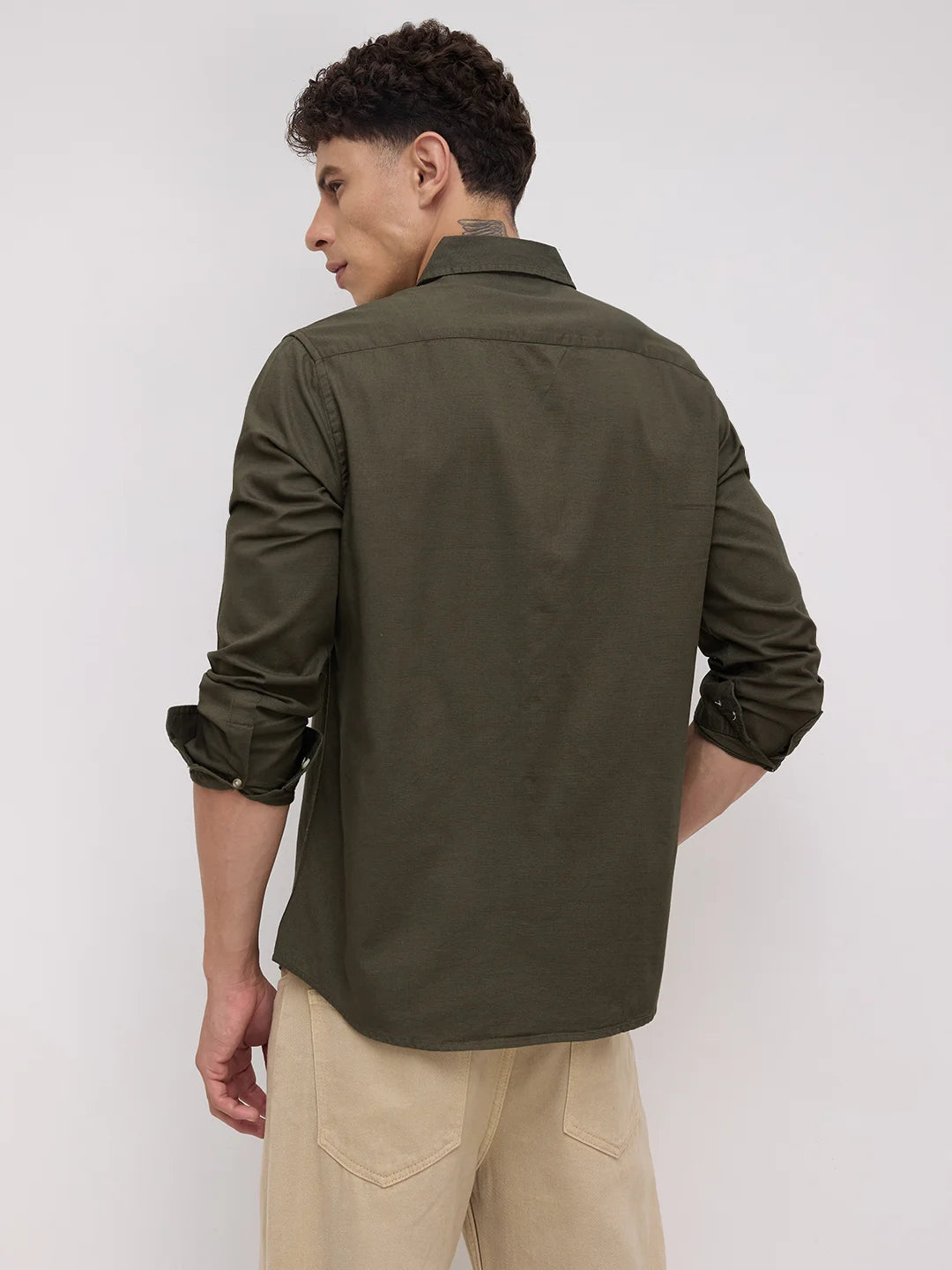 Forest Olive Fineweave Everyday Shirt