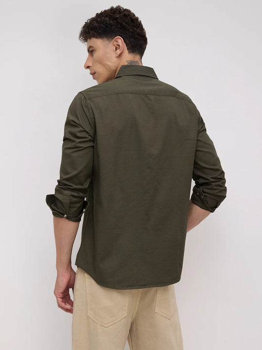 Forest Olive Fineweave Everyday Shirt