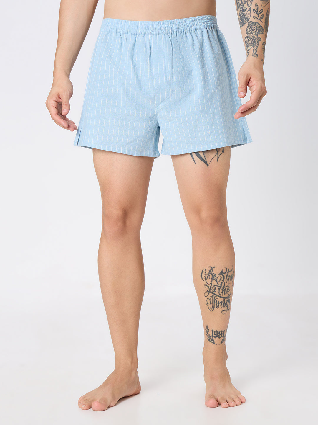 Navy  & Sky Blue Stripes Boxers