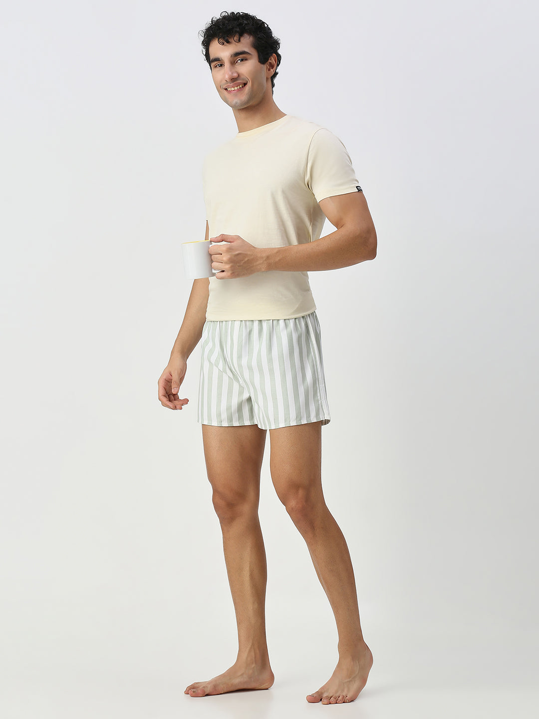 Brown & Pistachio Candy Striped Boxers