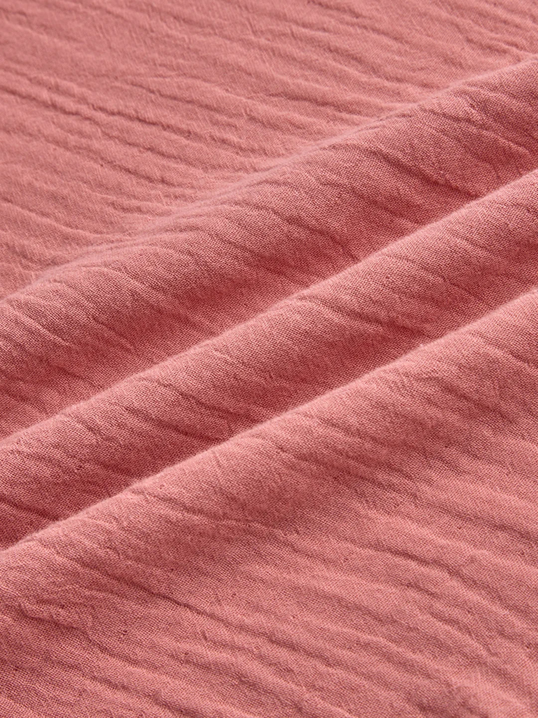Dusty Coral Crinkled Double Cloth Shirt