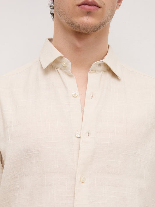 Off-White Crossgrain Micro Textured Shirt
