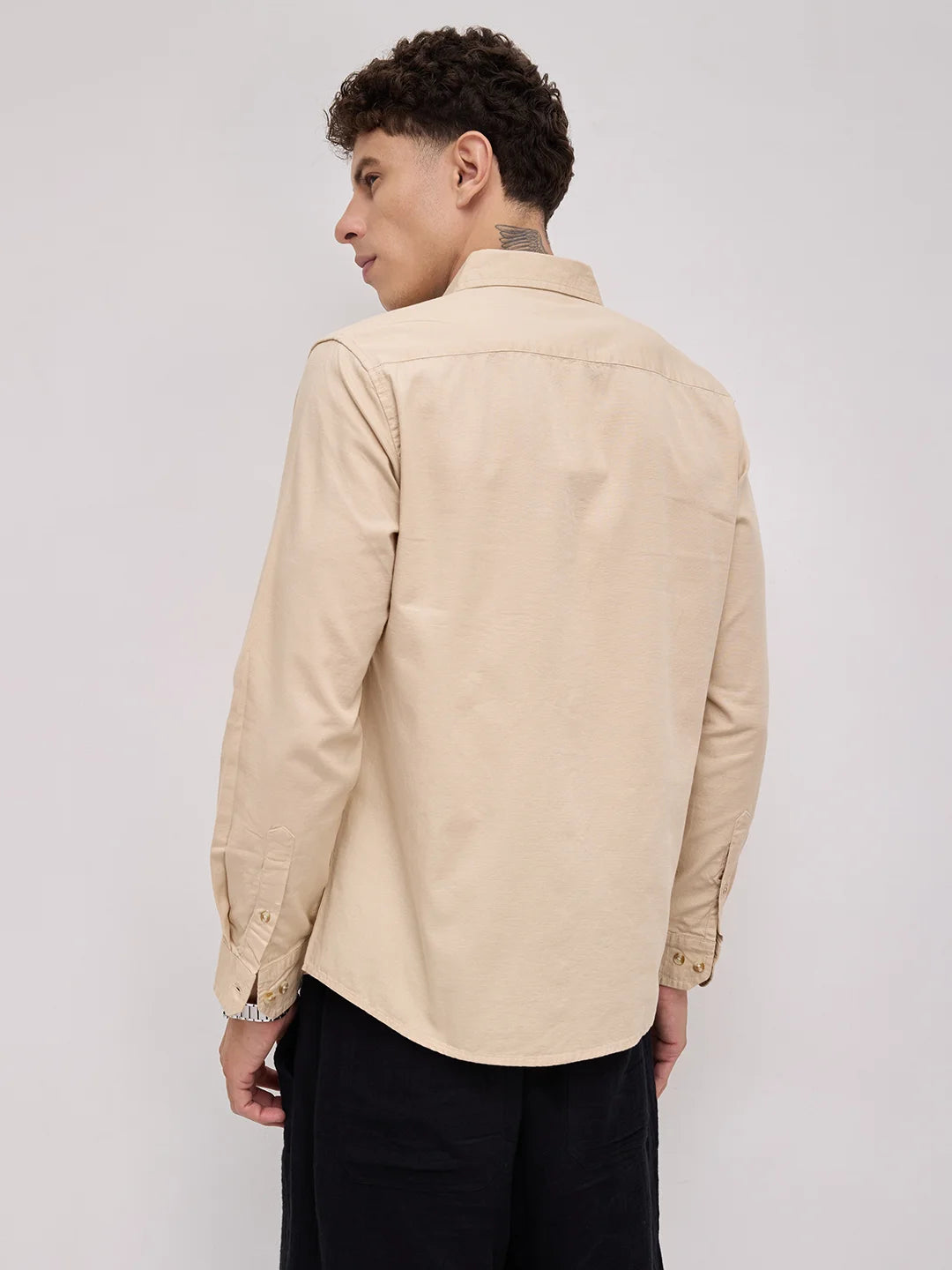 Beige Fineweave Everyday Shirt