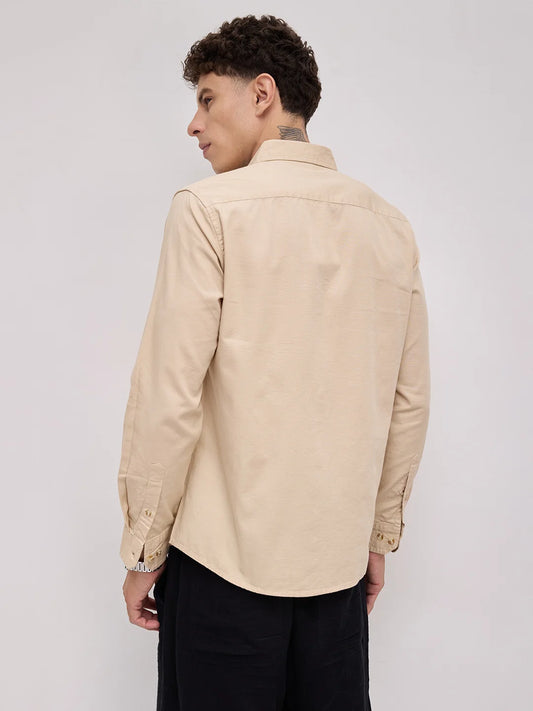 Beige Fineweave Everyday Shirt