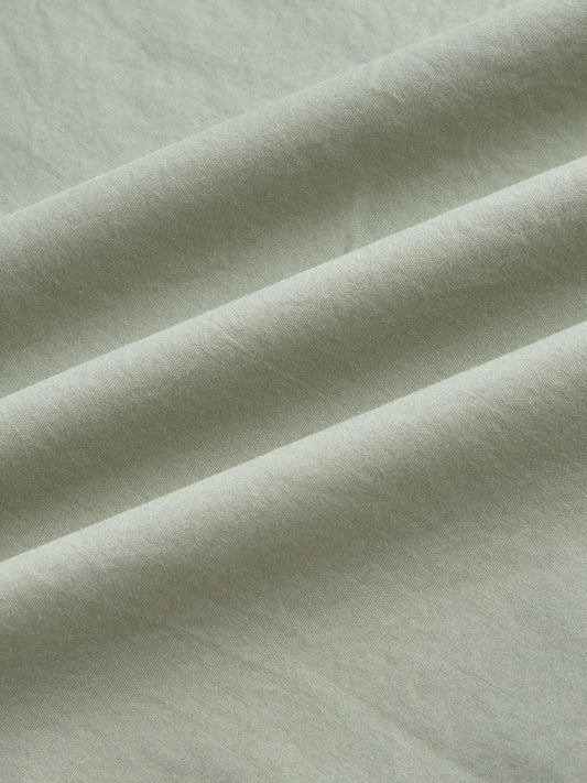Plush Asparagus Green Peach Finish Poplin Shirt