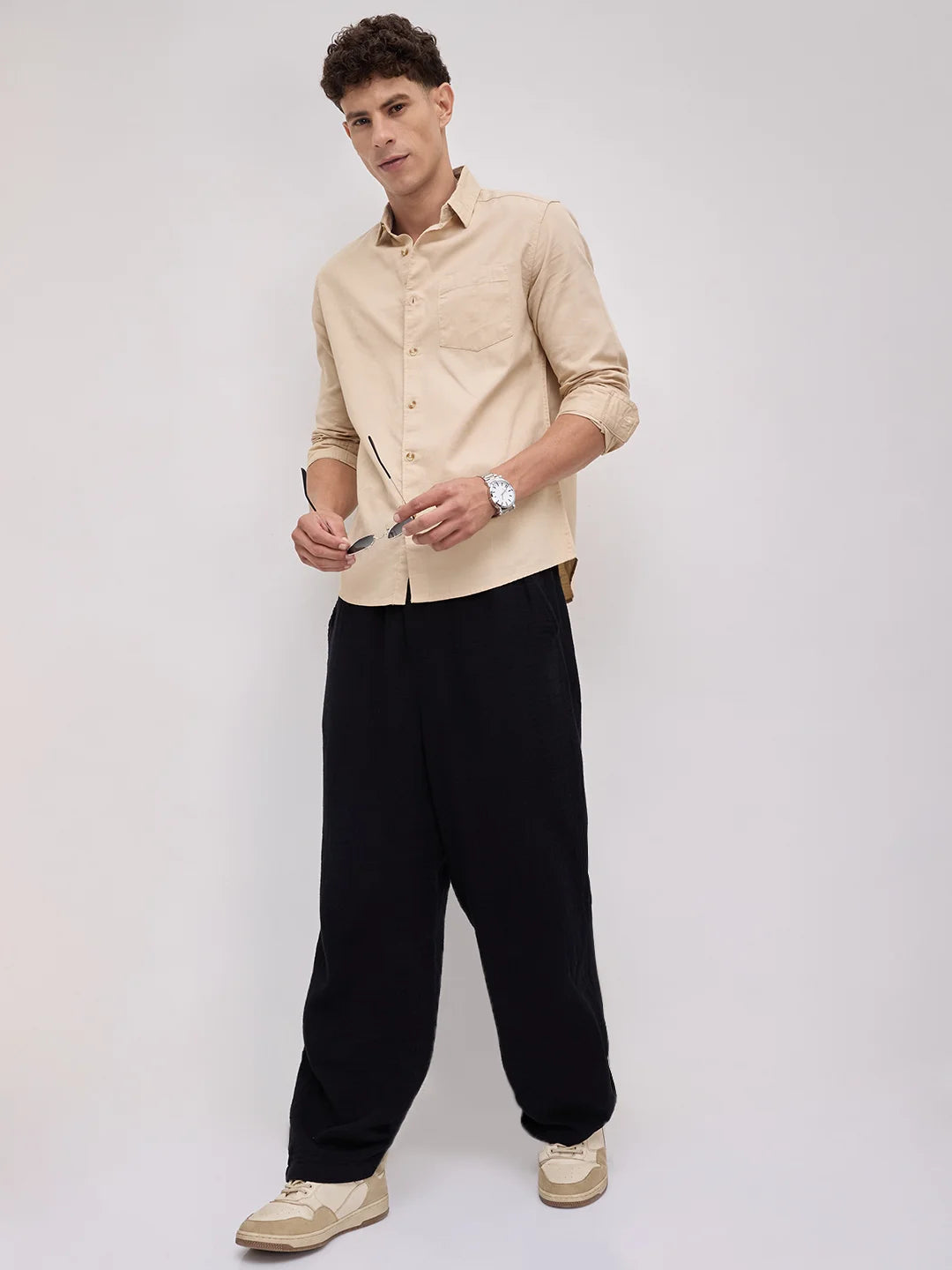 Beige Fineweave Everyday Shirt