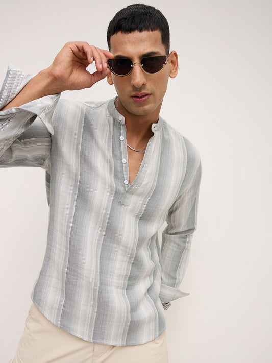 Green Multi-tone Terrain Kurta