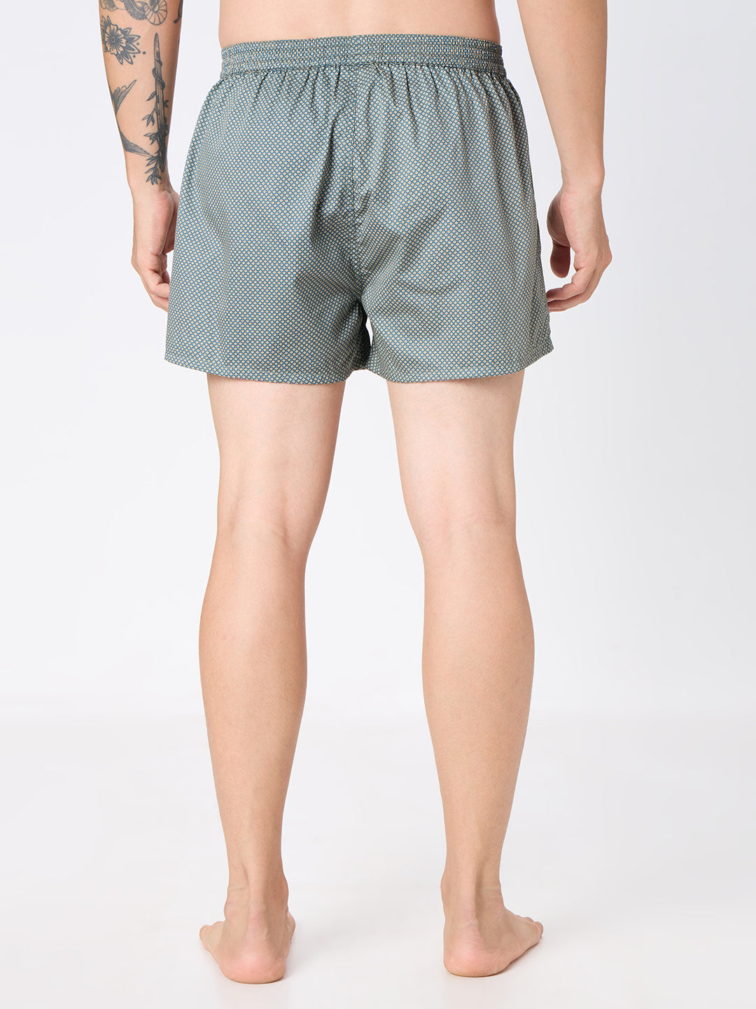 Solid Black & Blue Micro Checks Boxers