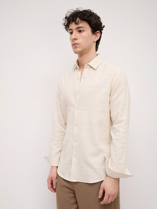 Off-White Crossgrain Micro Textured Shirt