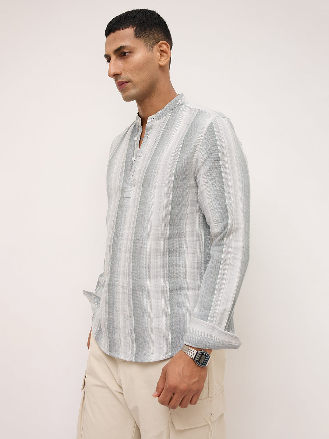 Green Multi-tone Terrain Kurta