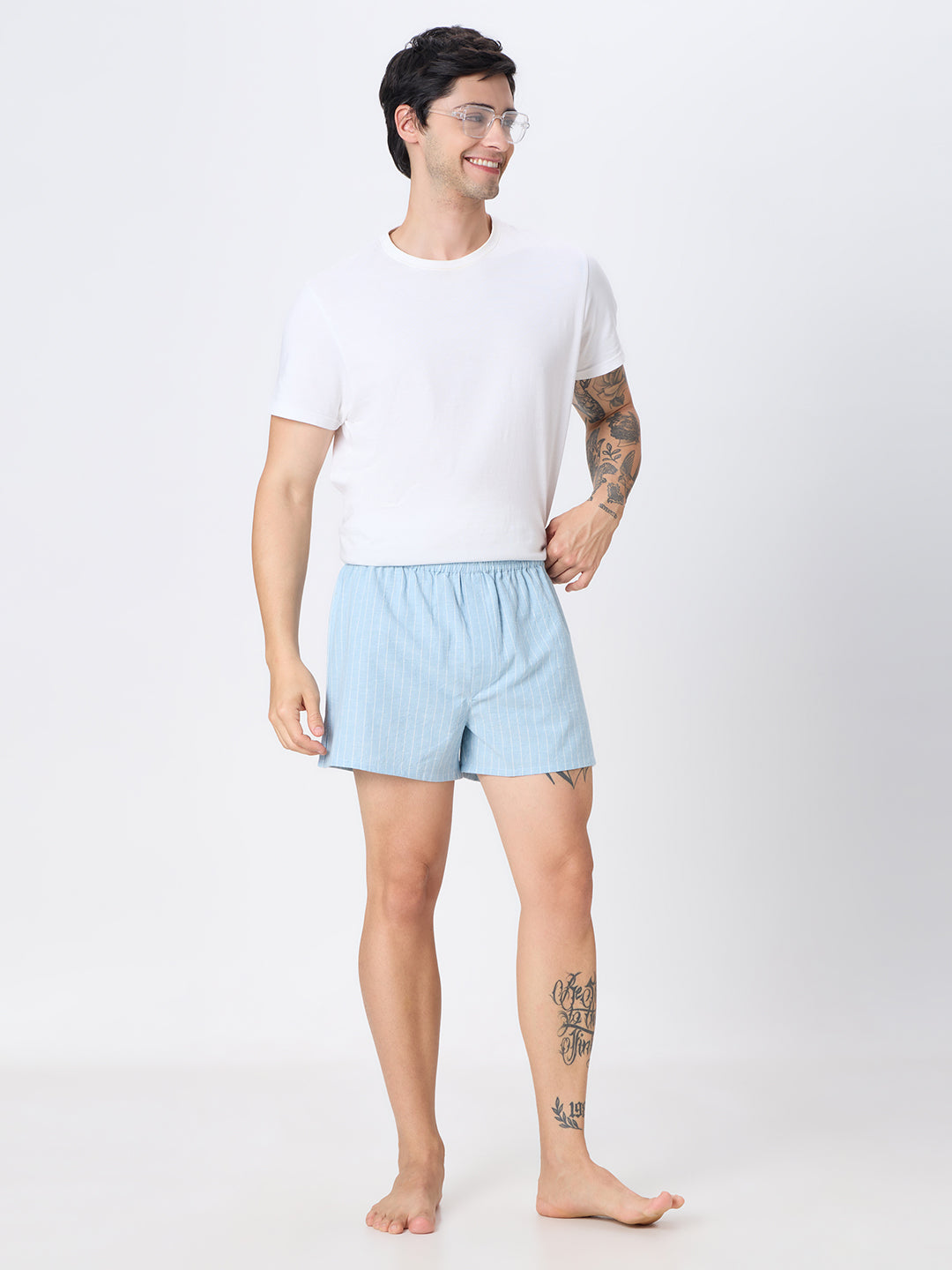 Navy  & Sky Blue Stripes Boxers