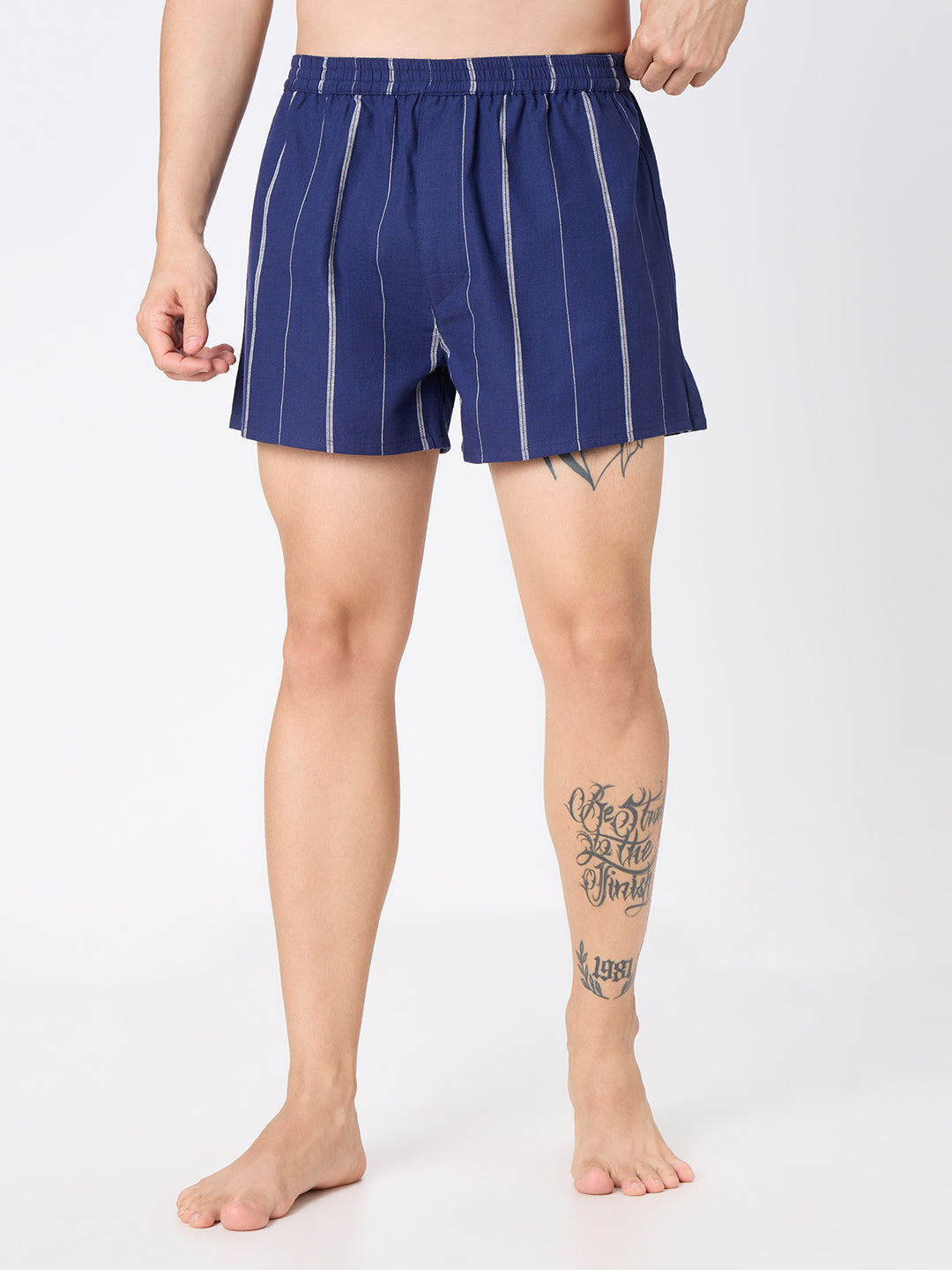 Navy  & Sky Blue Stripes Boxers