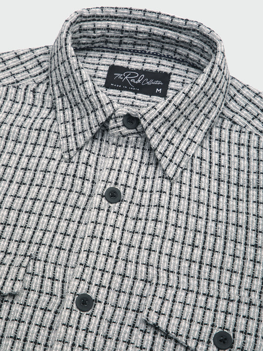 Monochrome Checkmate Woven Twin Pocket Shirt