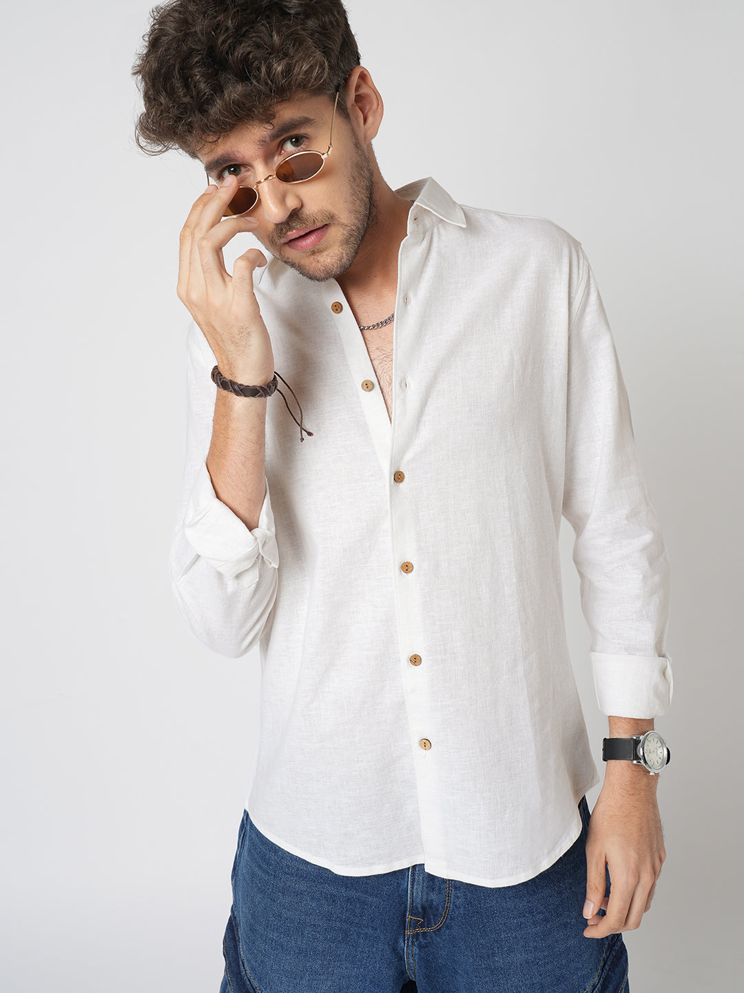 Vanilla Luxe Pure Linen Shirt