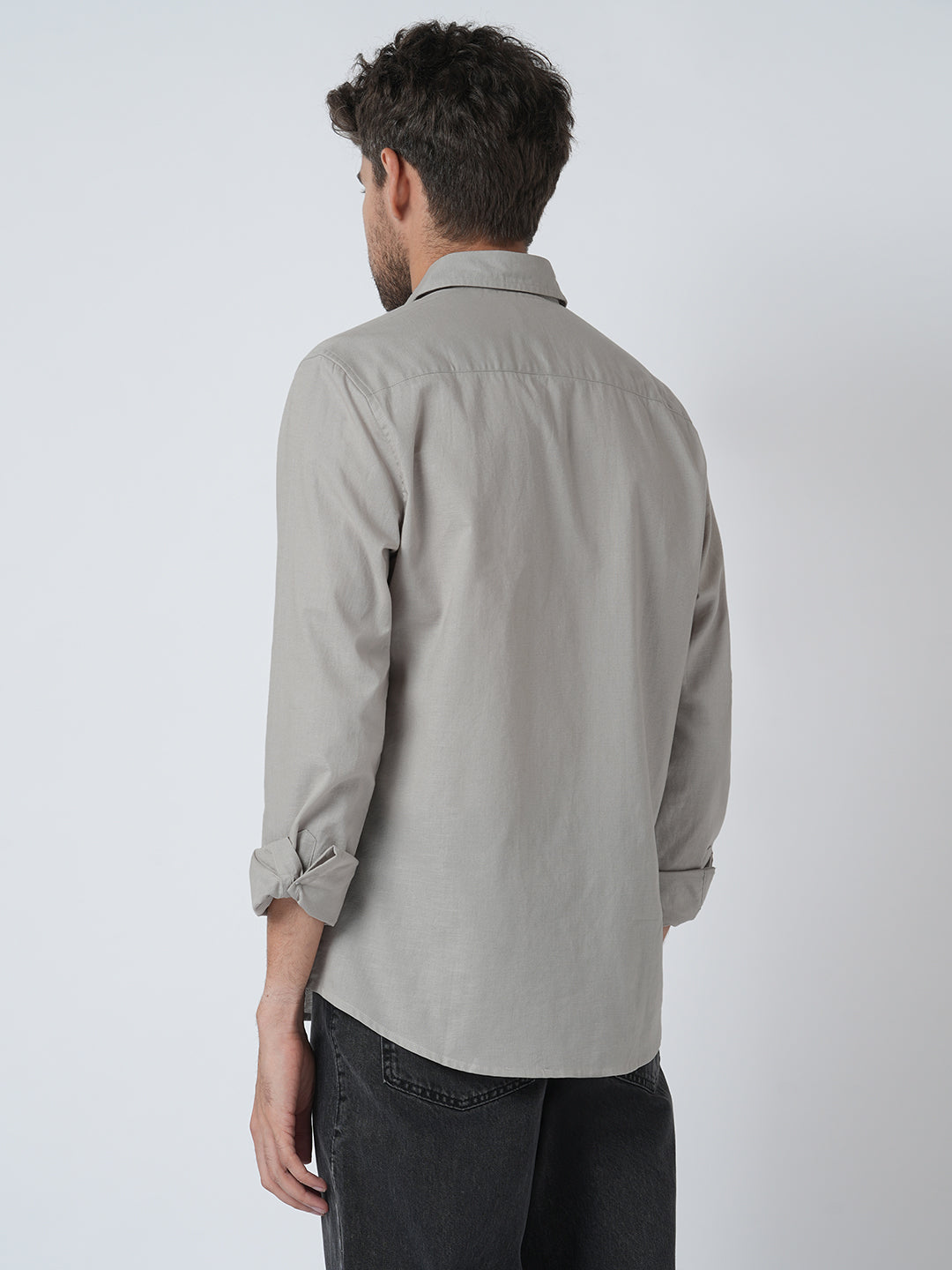 Oyster Grey Slub Shirt