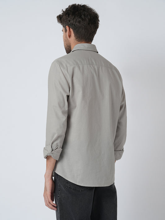 Oyster Grey Slub Shirt