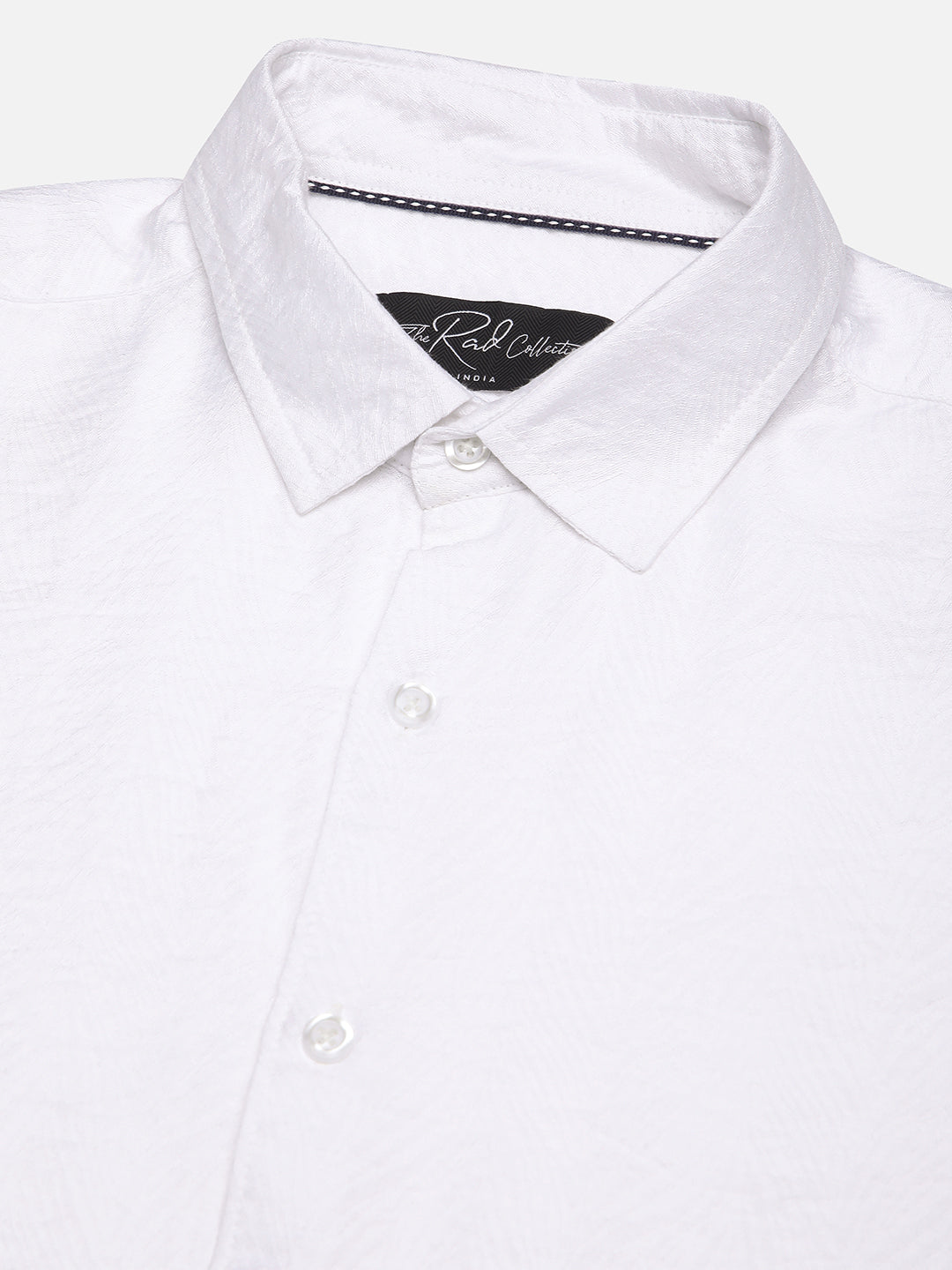 Pristine White Rhythmic Wave Shirt