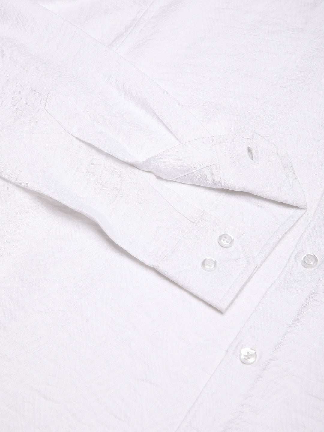 Pristine White Rhythmic Wave Shirt