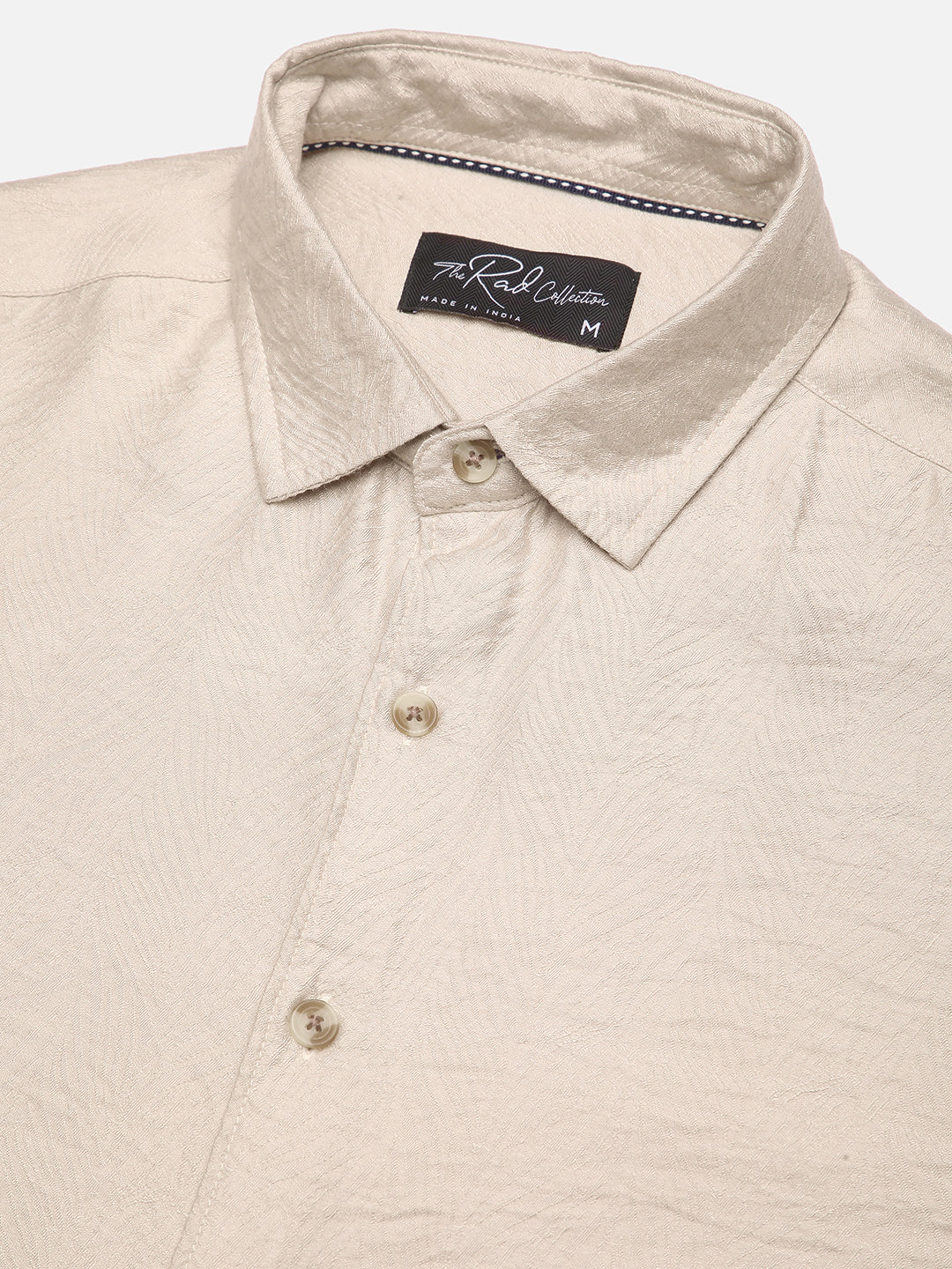 Parchment Beige Rhythmic Wave Shirt