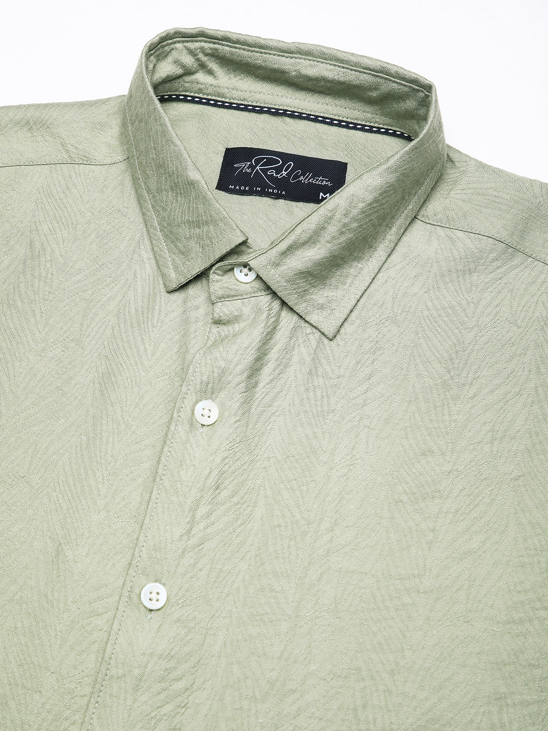 Sage Green Rhythmic Wave Shirt
